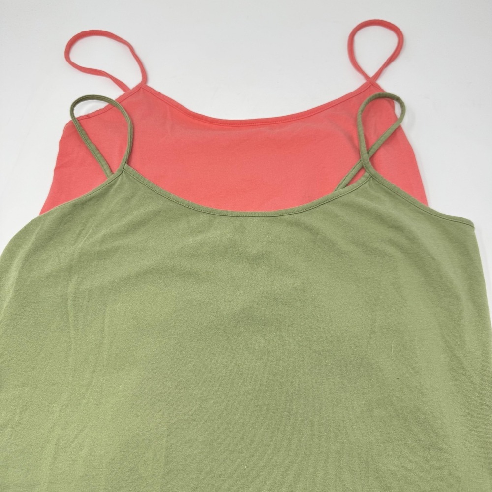 No Boundaries Tank‎ Juniors XXL/2XG (19) 2 Pack Coral Olive Camisole Stretch